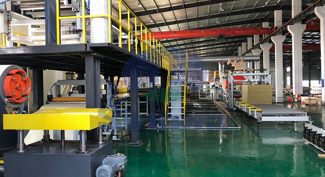 Length Of Polyurethane Rock Wool Panel Production Line