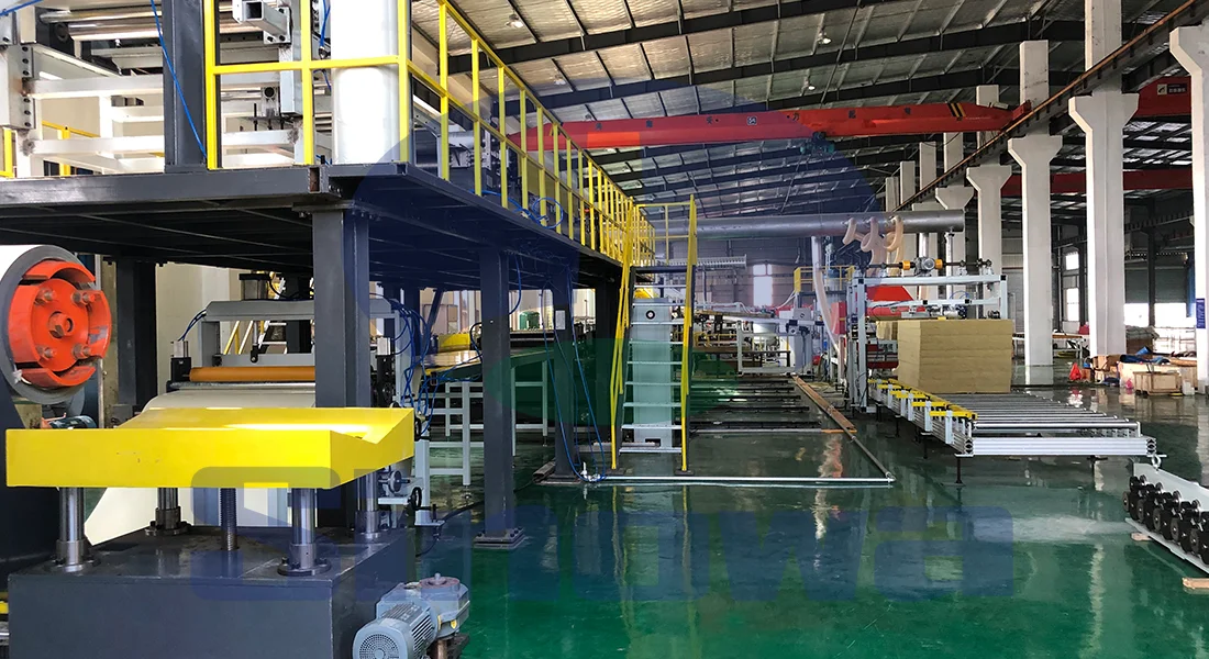 慈溪彩鋼巖棉板設(shè)備, Rockwool Sandwich Panel Production Line, Mineral Wool Sandwich Panel Production Line